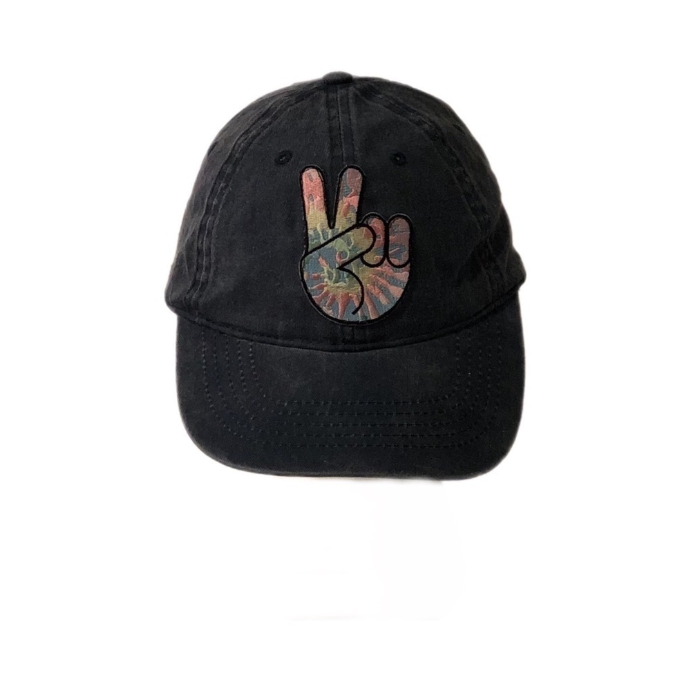 Washed Blue Baseball Hat W/ Peace Patch - Picture 4 of 5